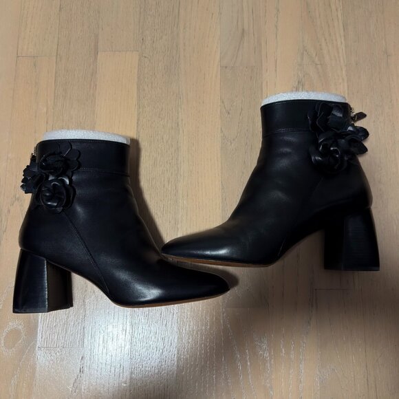Tory Burch Black Blossom Bootie - Picture 1 of 6